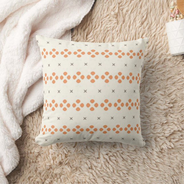 Almofada Retro Orange Geometric Dot Pattern (Cobertor)