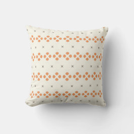 Almofada Retro Orange Geometric Dot Pattern