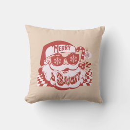 Almofada Retro Papai Noel Alegre e Brilhante Groovy