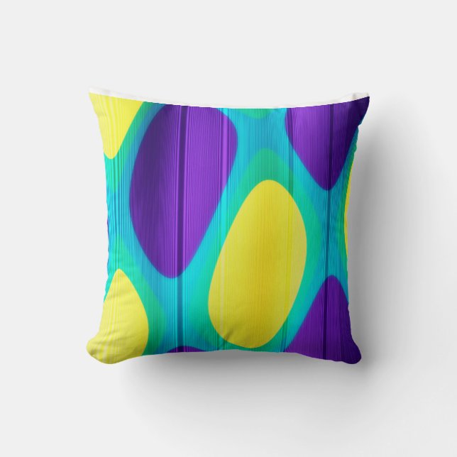 Almofada Retro Persian Carpet Peacock Feather Pattern  (Frente)