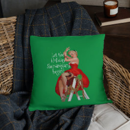 Almofada Retro Pinup Natal em Shenanigans