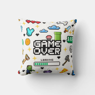 Almofada Retro Pixel Gaming Throw Cushion Video Gamer Gift