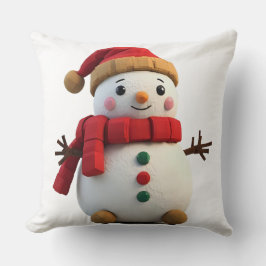 Almofada Retro Plush Snowman With Scarf Christmas