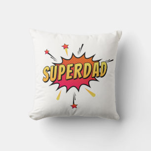 Almofada Retro-Pop de banda desenhada do Superdad Simples  