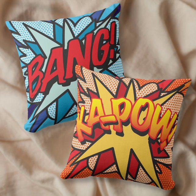 Almofada Retro Quadrinho Pop Art BANG KA-POW  (Criador carregado)