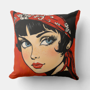 Almofada Retro Rockabilly Beauty