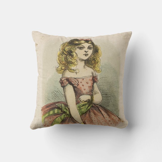 Almofada Retro Romantic Valentine's Day Card, 19th century (Verso)