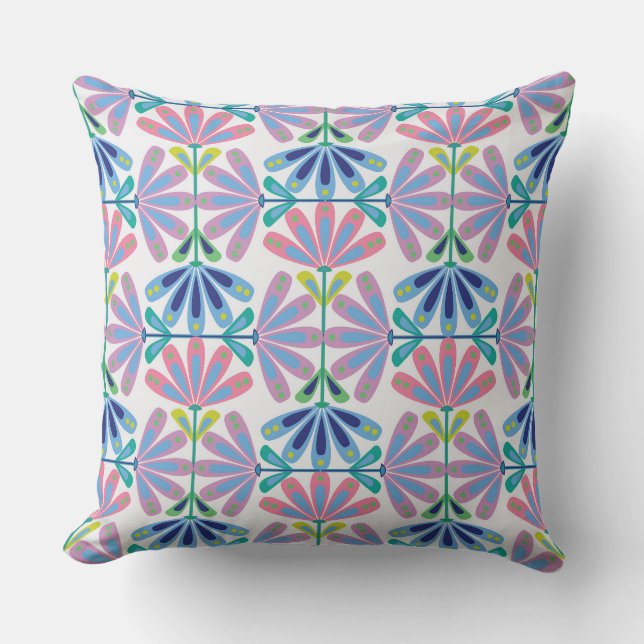 Almofada Retro Série Floral 01 Média (Frente)