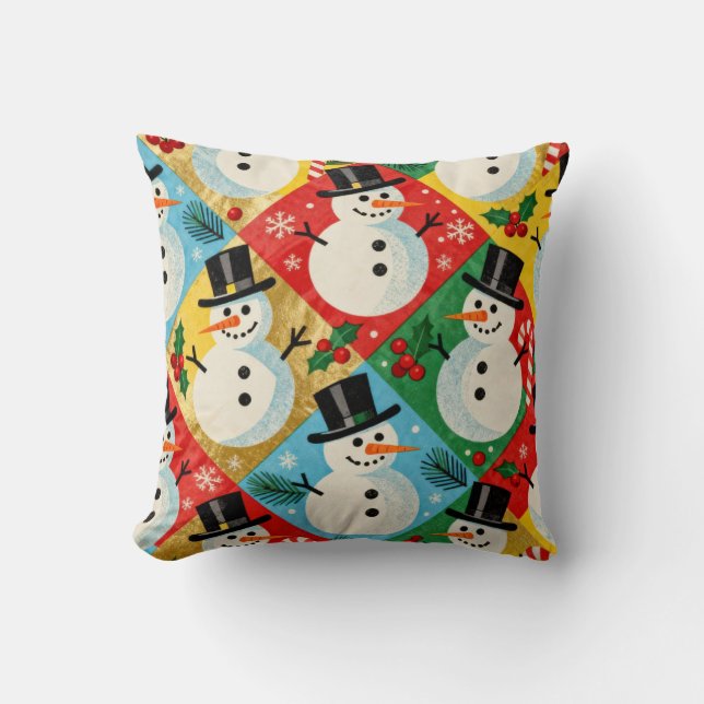 Almofada Retro Snowmen (Frente)