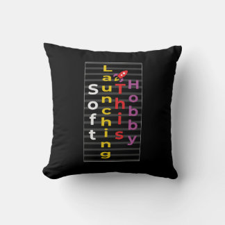 Almofada Retro Space Lançamento Suave Desta Habilidade Gráf