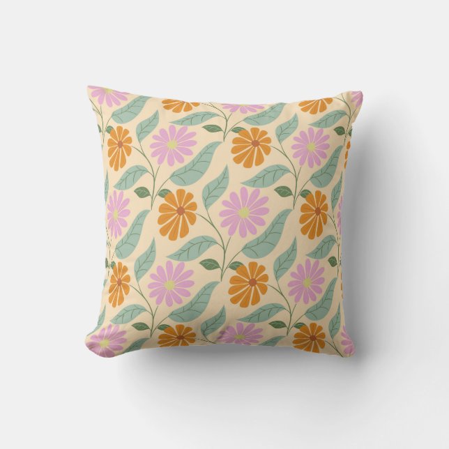 Almofada Retro spring flowers (Frente)