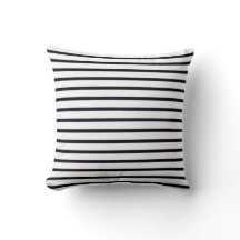 Retro-Style-Striped-Black-White-Pillow-Set's