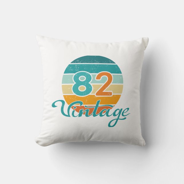Almofada Retro Sunset 82 Vintage Distressed (Frente)