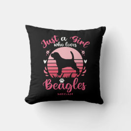 Almofada Retro Sunset Apenas Uma Menina Que Ama O Nome Dos