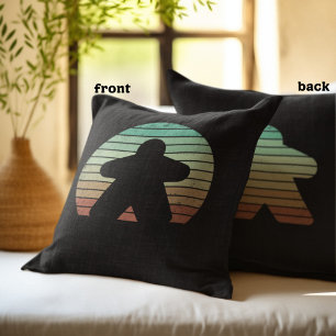 Almofada Retro Sunset Meple Game em torno do Conselho Paste