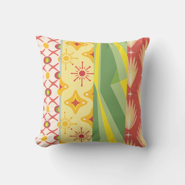 Almofada Retro Sunshine Patterns – Bold Colorful  (Frente)