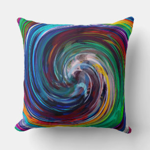 Almofada Retro Swirl Abstrato Art nº 6