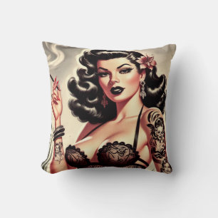 Almofada Retro Tatto Gótico Girl