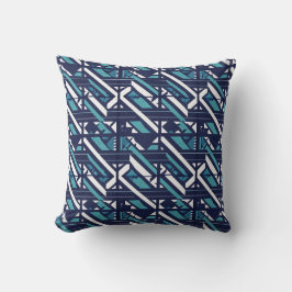 Almofada Retro Techno Stripes – Abstract Geometric Digital 