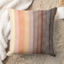 Almofada Retro vintage 70s listras laranja castanho
