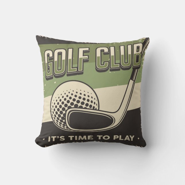 Almofada Retro Vintage Classic Grunge Golf Club (Frente)