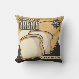 Almofada Retro Vintage Clássico Grunge Pão fresco de casa
