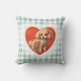 Almofada Retro Vintage Coquette Baby Animais Dog Gingham