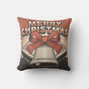 Almofada Retro Vintage Homem Caverna Sinos de Natal