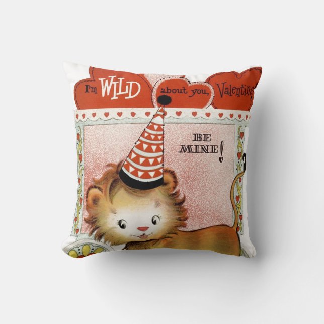 Almofada Retro vintage selvagem sobre seu Namorados (Frente)