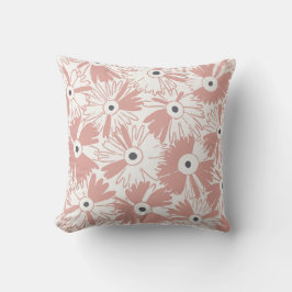 Almofada Retro Wildflower & Diamond Grid Reversible Pink