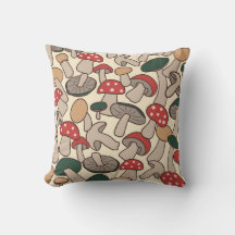 Retro Woodland Mushroom Foraging
