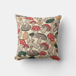 Almofada Retro Woodland Mushroom Foraging