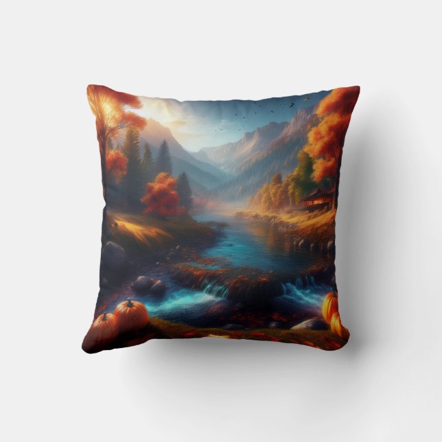 Almofada Reversible Autum Art / Happy Pumpkin Witch Pillow (Verso)