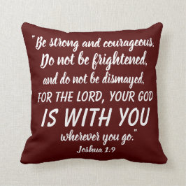 Almofada Reversible poderoso do verso da bíblia do 1:9 de