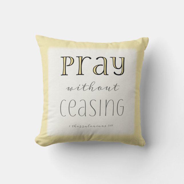 Almofada Rezar sem Cessar - 1 Tes 5:17 (Frente)