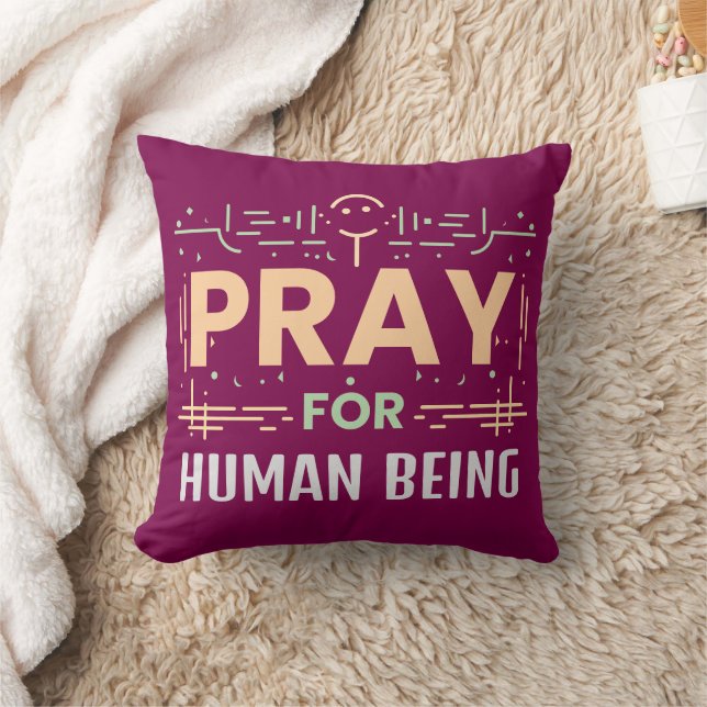Almofada Reze Por Ser Humano (Cobertor)