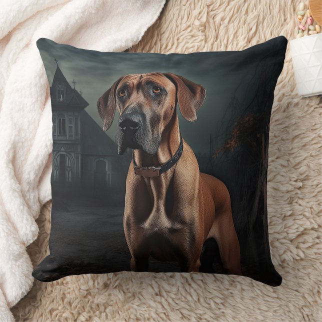 Almofada Rhodesian Ridgeback Halloween Assustador (Cobertor)