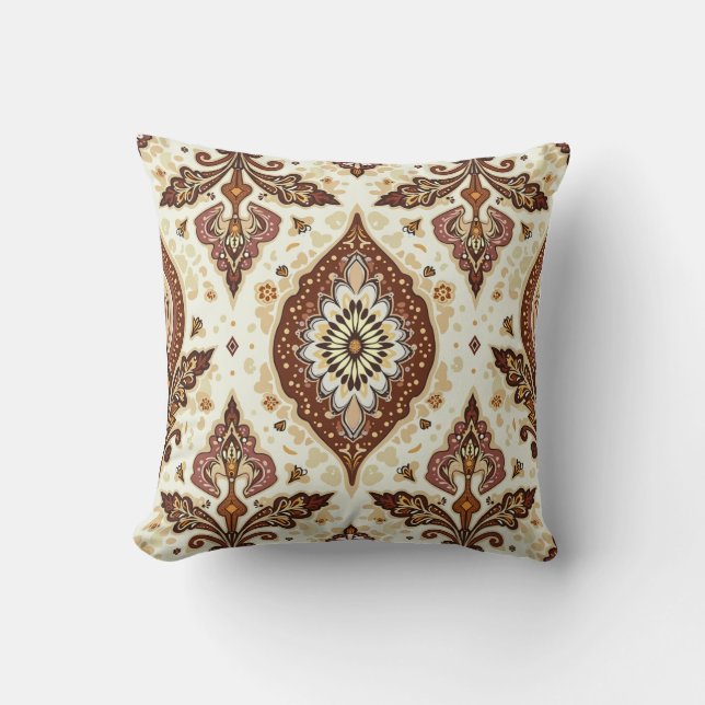 Almofada Rich Brown Paisley Cushion (Frente)