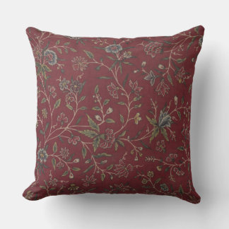 Almofada Rich Red Indian Floral Travesseiro decorativo