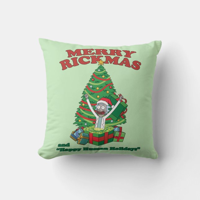 Almofada Rick e Morty | Rickmas de Feliz do Portal (Frente)