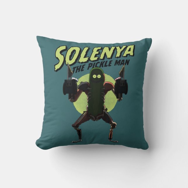 Almofada RICK E MORTY™ | Solenya - O Pickle Man (Frente)