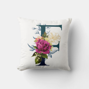 Almofada Rico Floral Monograma - Letra F
