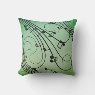 Almofada Rico Notes Green Music Design