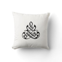 Rico Vintage Flourar Travesseiro Preto e Branco