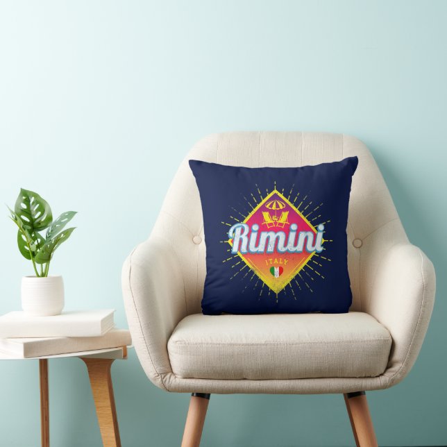 Almofada Rimini Emilia-Romagna Itália Retro Sunset Vintage (Cadeira)