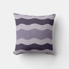 Almofada Rio Wabi Sabi Abstrato Wavy, EggPlant, Lilac