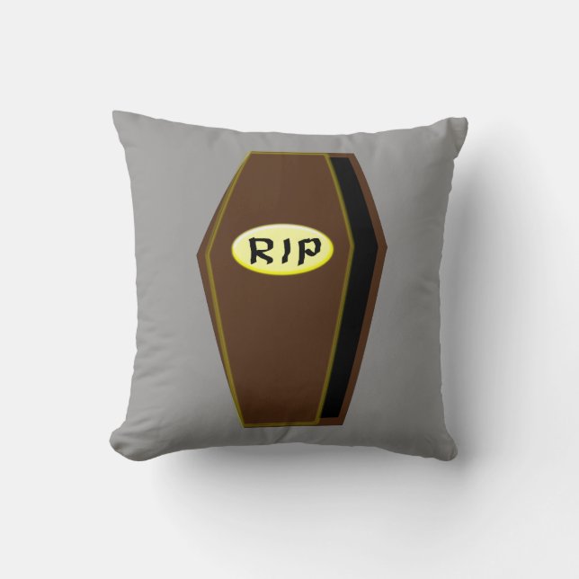 Almofada RIP Halloween Coffin of Doom Travesseiro (Frente)