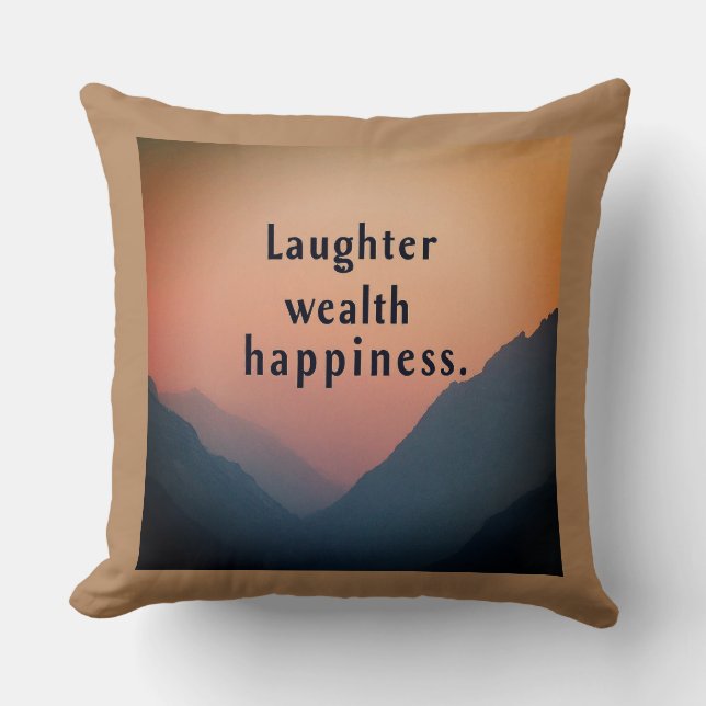 Almofada Riqueza do riso Felicidade (Frente)
