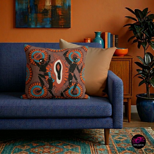 Almofada Ritmo de Rocha San Linocut (Throw pillow with a bold statement. Designed to own the room.)