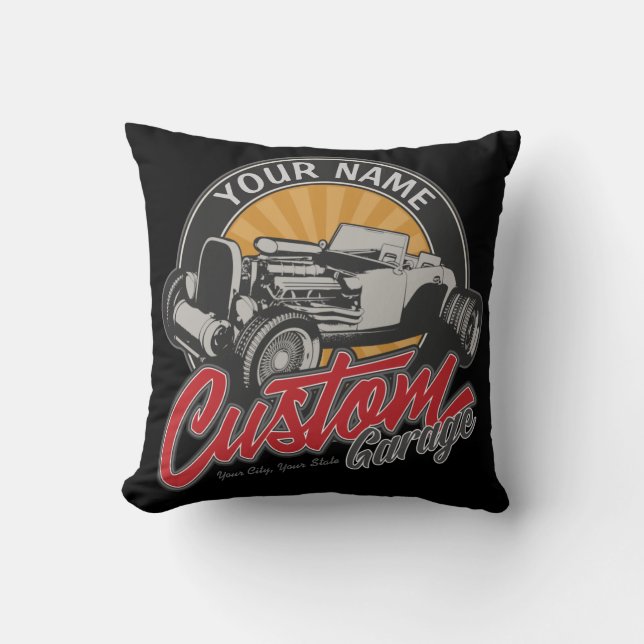 Almofada Roadster Personalizado de Retrô Personalizado de G (Frente)